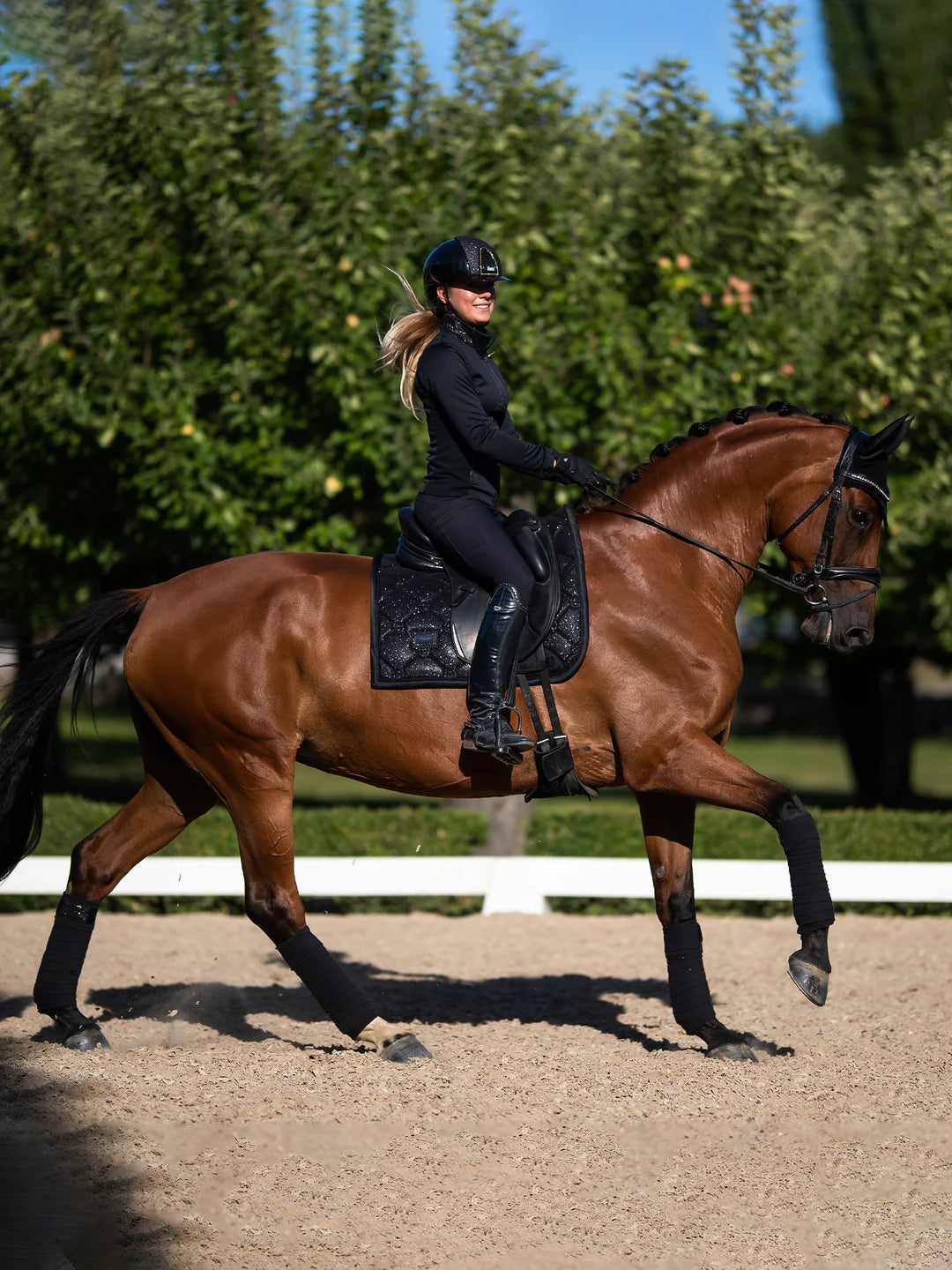 Equestrian Stockholm kouluhuopa All Black Glimmer